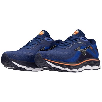 Zapatillas Para Correr Mizuno WAVE Sky 7 Hombre - Azul Marino / Plateados / Naranjas - Chile M634UM